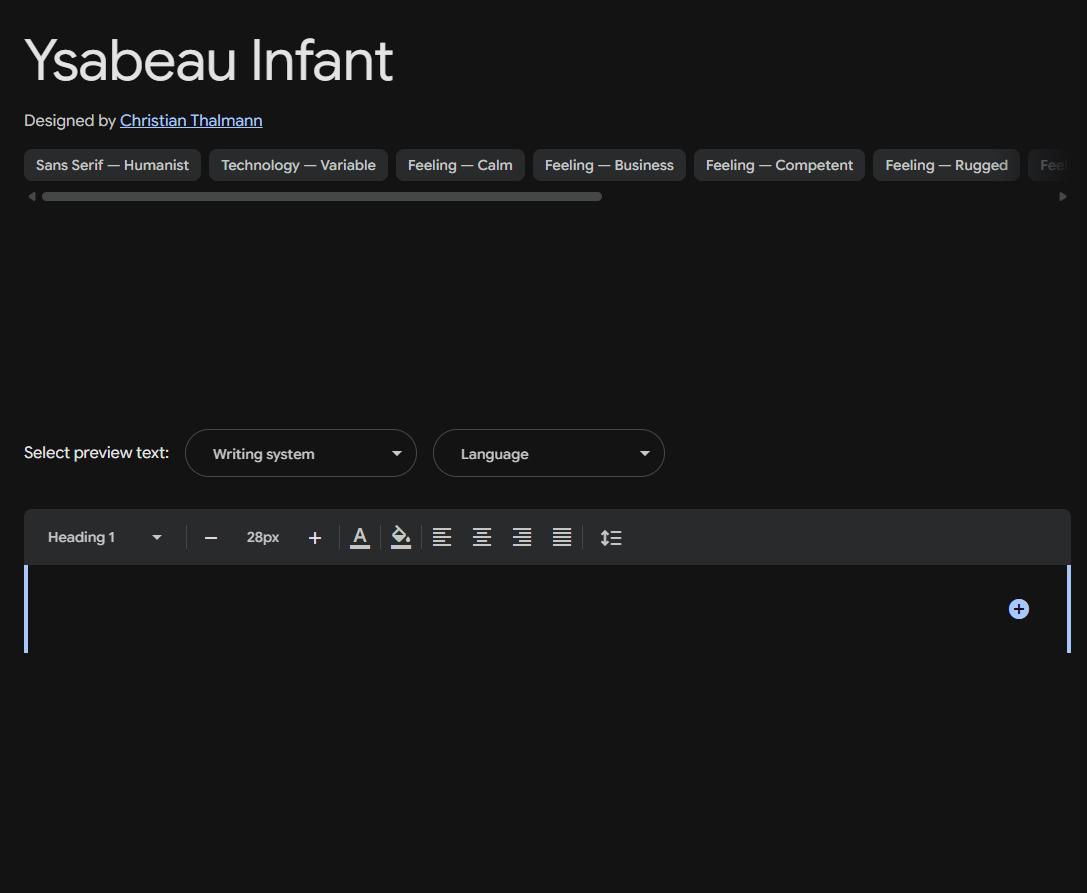 Image sample preview for text using Ysabeau Infant font family